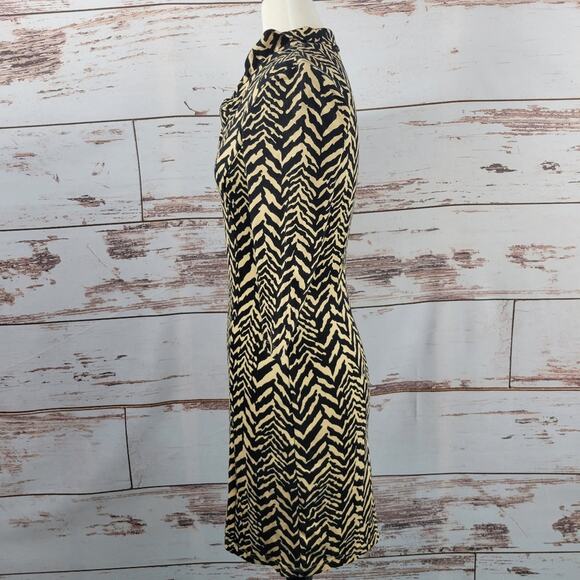 J. McLaughlin Terin Ruffle Neck Dress Tigre XS - Picture 3 of 9